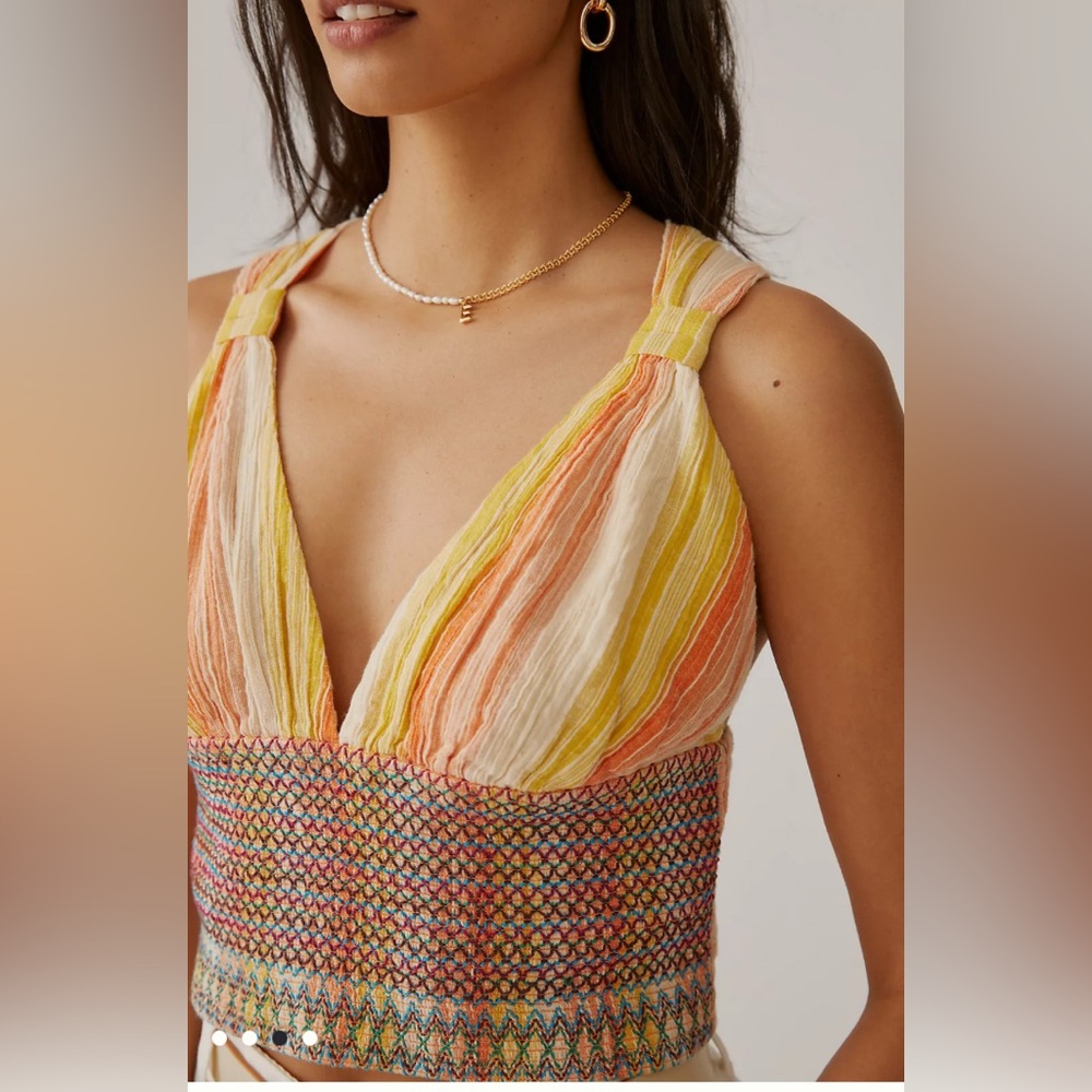 Striped Smocked Anthropology Top